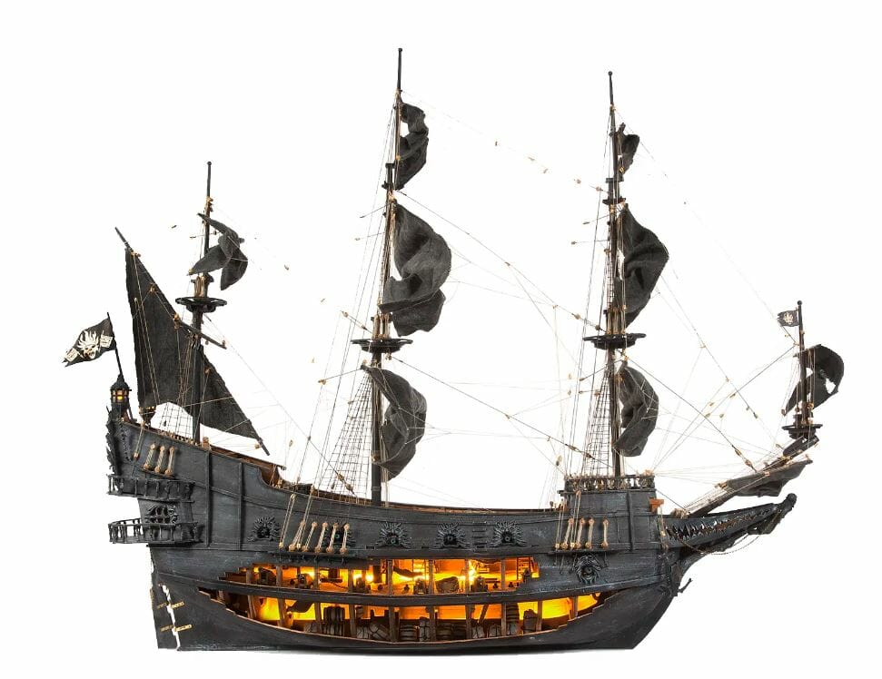 Flying Dutchman / Pirates of the Caribbean / Jack Sparrow - Houten Modelbouw - schaal 1:50 DIY Houten Wereld